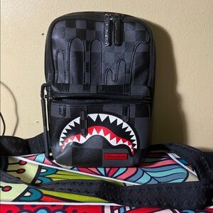 Sprayground Black and Gray Shark Mouth